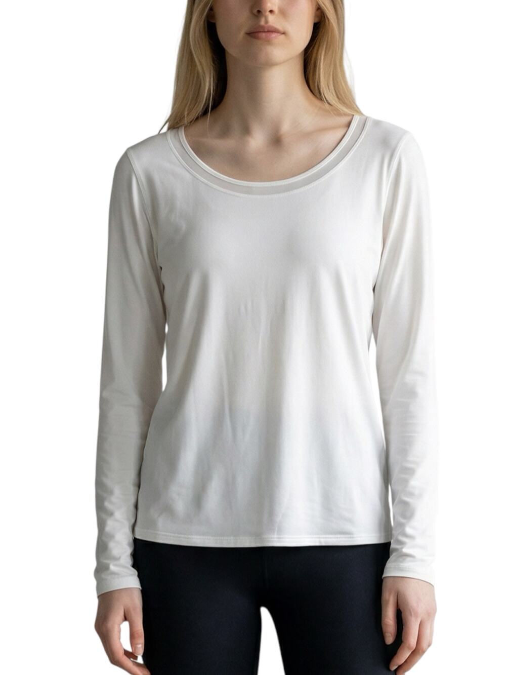 Lululemon White Open Back Long Sleeve Strappy Yoga Running Top Size 12